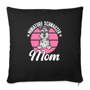 Schnauzer nain Chien Schnauzer - Housse de coussin décorative 45 x 45 cm - noir - Devant