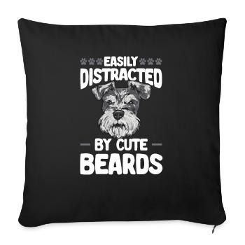 Schnauzer nain Chien Schnauzer - Housse de coussin décorative 45 x 45 cm - noir - Devant