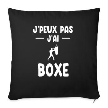 Ich kann nicht ich boxed Mann Boxer Geschenk - Sofakissenbezug 45 x 45 cm - Schwarz - Vorne