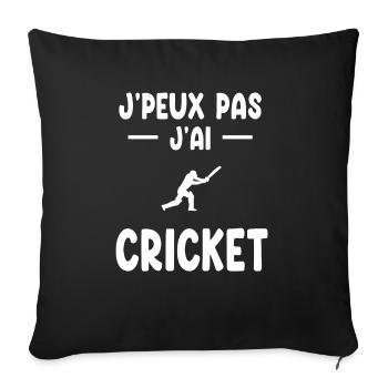 Ich kann nicht I Have Cricket Gift Batsman - Sofakissenbezug 45 x 45 cm - Schwarz - Vorne