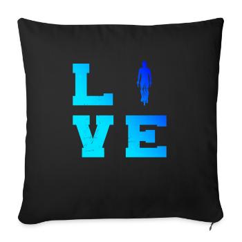 Women Bicycle Mtb Cycling Bike Cycling - Sofa pillowcase 17,3'' x 17,3'' (45 x 45 cm) - black - Front