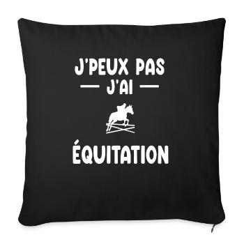 I can't I have riding gift rider - Sofa pillowcase 17,3'' x 17,3'' (45 x 45 cm) - black - Front