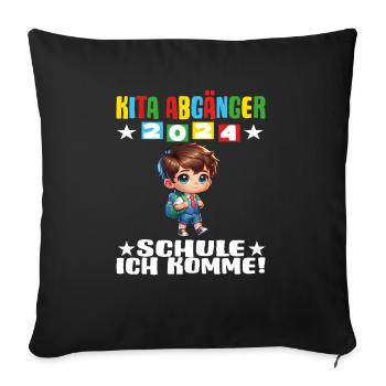 Daycare Leavers 2024 School Enrollment 2024 - Sofa pillowcase 17,3'' x 17,3'' (45 x 45 cm) - black - Front