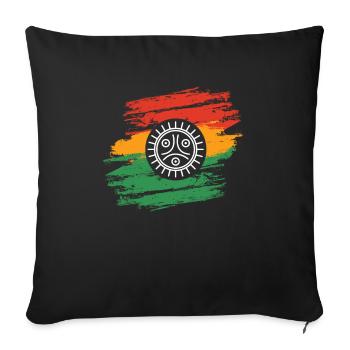 Coqui Frog Symbol Taino Boricua Puerto - Sofa pillowcase 17,3'' x 17,3'' (45 x 45 cm) - black - Front