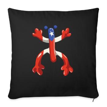 Coqui Frog Symbol Taino Boricua Puerto - Sofa pillowcase 17,3'' x 17,3'' (45 x 45 cm) - black - Front