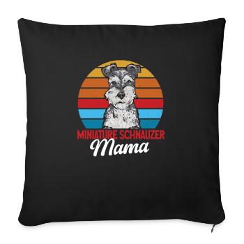 Schnauzer nain Chien Schnauzer - Housse de coussin décorative 45 x 45 cm - noir - Devant