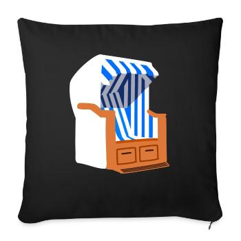 Beach chair - Sofa pillowcase 17,3'' x 17,3'' (45 x 45 cm) - black - Front