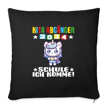 Daycare Leavers 2024 School Enrollment 2024 - Sofa pillowcase 17,3'' x 17,3'' (45 x 45 cm) - black - Front
