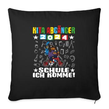 Daycare Leavers 2024 School Enrollment 2024 - Sofa pillowcase 17,3'' x 17,3'' (45 x 45 cm) - black - Front