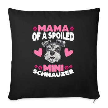 Schnauzer nain Chien Schnauzer - Housse de coussin décorative 45 x 45 cm - noir - Devant