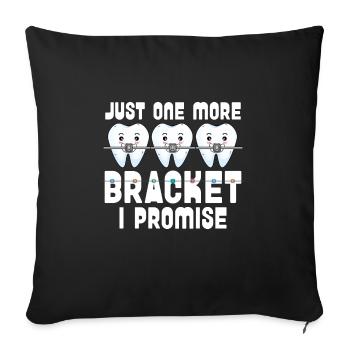 Orthodontiste - Housse de coussin décorative 45 x 45 cm - noir - Devant