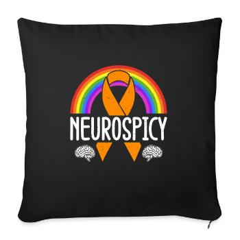Neurodiversity Neurodiverse Autism Adhd - Sofa pillowcase 17,3'' x 17,3'' (45 x 45 cm) - black - Front