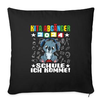 Daycare Leavers 2024 School Enrollment 2024 - Sofa pillowcase 17,3'' x 17,3'' (45 x 45 cm) - black - Front