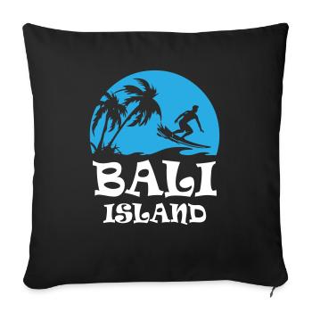 Bali, Islande - Housse de coussin décorative 45 x 45 cm - noir - Devant