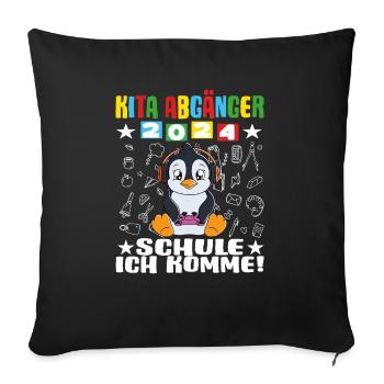 Daycare Leavers 2024 School Enrollment 2024 - Sofa pillowcase 17,3'' x 17,3'' (45 x 45 cm) - black - Front