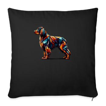 Art géométrique Gordon Setter Setters - Housse de coussin décorative 45 x 45 cm - noir - Devant