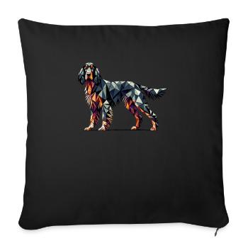 Art géométrique Gordon Setter Setters - Housse de coussin décorative 45 x 45 cm - noir - Devant