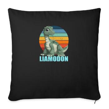 Liamodon Geschenkidee für Liam - Sofakissenbezug 45 x 45 cm - Schwarz - Vorne