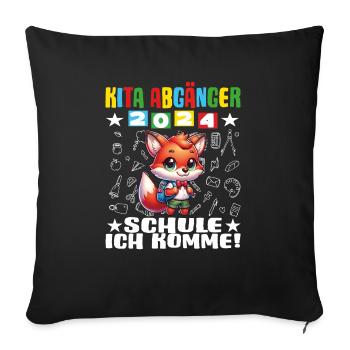 Daycare Leavers 2024 School Enrollment 2024 - Sofa pillowcase 17,3'' x 17,3'' (45 x 45 cm) - black - Front