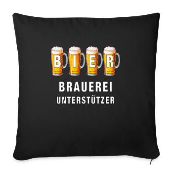 PARTISANS DE LA BRASSERIE - Housse de coussin décorative 45 x 45 cm - noir - Devant