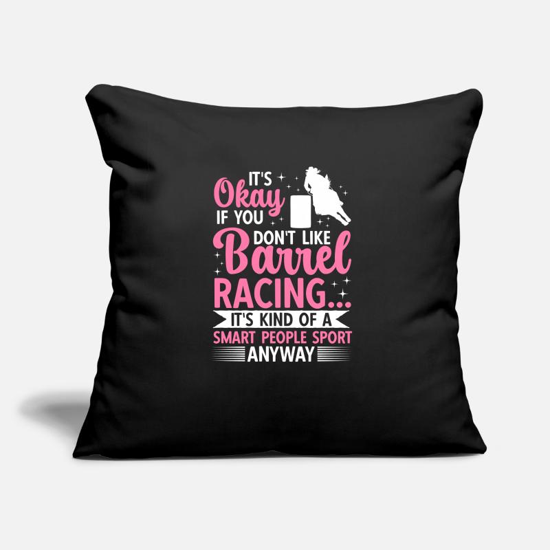 Cheval de course de barils de rodéo Housse de coussin décorative 45 x 45 cm