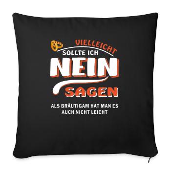 DIRE NON AU MARIÉ - Housse de coussin décorative 45 x 45 cm - noir - Devant