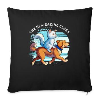 HUND KATZE THE NEW RACING CLASS - Sofakissenbezug 45 x 45 cm - Schwarz - Vorne