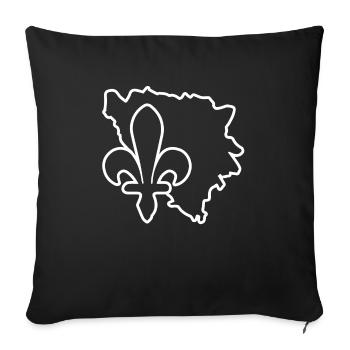 Bosnien Flagge Bosna Shirt – Perfektes Bosnische - Sofakissenbezug 45 x 45 cm - Schwarz - Vorne