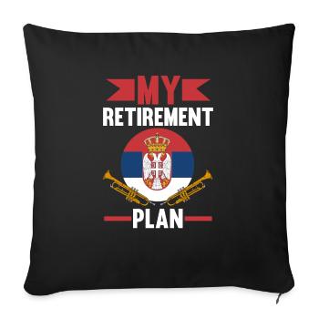 Serbien Flagge Srbija Truba Serbisches Musik - Sofakissenbezug 45 x 45 cm - Schwarz - Vorne