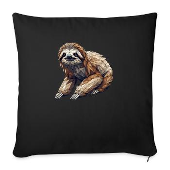 Lazy Sloths Heart Sloth Bear - Sofa pillowcase 17,3'' x 17,3'' (45 x 45 cm) - black - Front