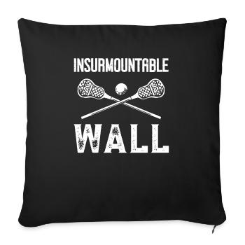 Lacrosse Goalie Funny Lacrosse - Sofa pillowcase 17,3'' x 17,3'' (45 x 45 cm) - black - Front