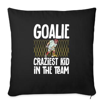 Lacrosse Goalie Funny Lacrosse - Sofa pillowcase 17,3'' x 17,3'' (45 x 45 cm) - black - Front