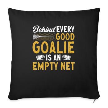 Lacrosse Goalie Funny Lacrosse - Sofa pillowcase 17,3'' x 17,3'' (45 x 45 cm) - black - Front