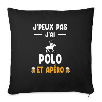Cavalier I can't I have Polo Aperitif - Sofakissenbezug 45 x 45 cm - Schwarz - Vorne