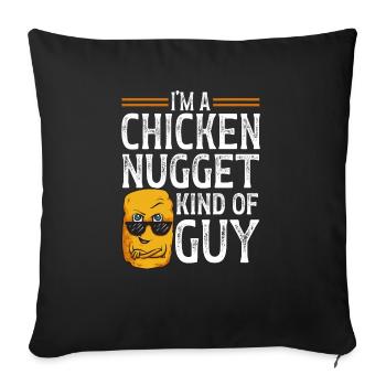 Chicken Nugget Lover Chicken Nuggets - Sofa pillowcase 17,3'' x 17,3'' (45 x 45 cm) - black - Front