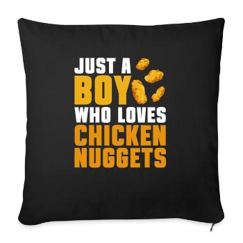 Chicken Nugget Lover Chicken Nuggets - Sofa pillowcase 17,3'' x 17,3'' (45 x 45 cm) - black - Front