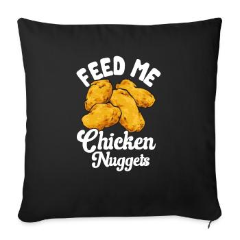 Chicken Nugget Lover Chicken Nuggets - Sofa pillowcase 17,3'' x 17,3'' (45 x 45 cm) - black - Front
