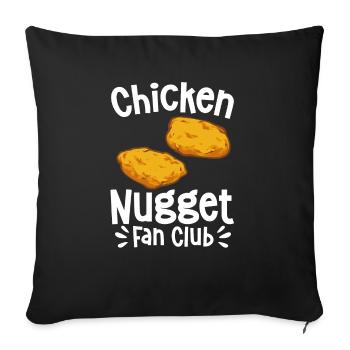 Chicken Nugget Lover Chicken Nuggets - Sofa pillowcase 17,3'' x 17,3'' (45 x 45 cm) - black - Front