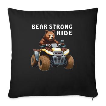 QUAD BEAR STRONG RIDE - Sofa pillowcase 17,3'' x 17,3'' (45 x 45 cm) - black - Front