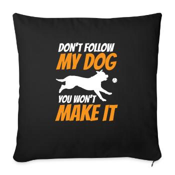 Flyball Canine Sport Agility Parcour Dog - Sofakissenbezug 45 x 45 cm - Schwarz - Vorne