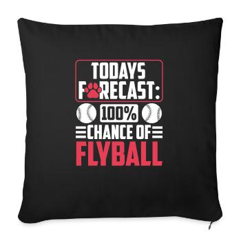 Flyball Canine Sport Agility Parcour Dog - Sofakissenbezug 45 x 45 cm - Schwarz - Vorne
