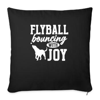 Flyball Canine Sport Agility Parcour Dog - Sofakissenbezug 45 x 45 cm - Schwarz - Vorne