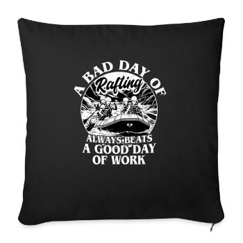 A Bad Day Of Rafting White Water Paddling - Sofa pillowcase 17,3'' x 17,3'' (45 x 45 cm) - black - Front