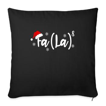 Drôle de Noël professeur de mathématiques Fa La8 équations - Housse de coussin décorative 45 x 45 cm - noir - Devant
