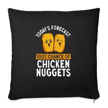 Chicken Nugget Lover Chicken Nuggets - Sofa pillowcase 17,3'' x 17,3'' (45 x 45 cm) - black - Front