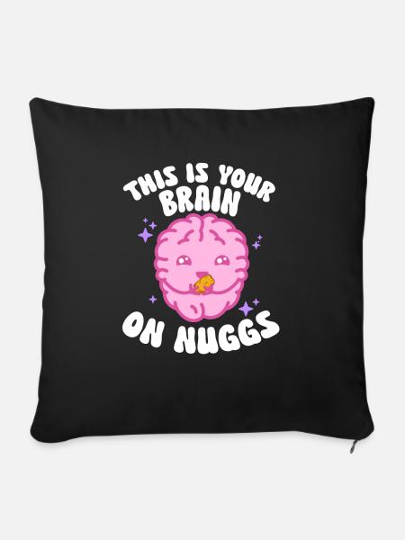 Chicken Nugget Liebhaber Chicken Nuggets - Sofakissenbezug 45 x 45 cm - Schwarz