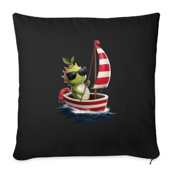 Obst Drachenfrucht Bootfahren Geschenk - Sofakissenbezug 45 x 45 cm - Schwarz - Vorne