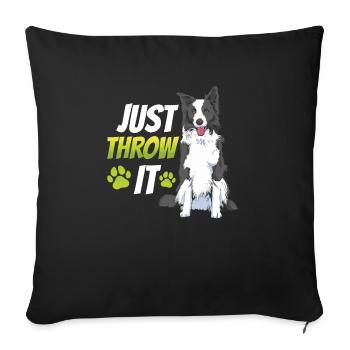 Flyball Canine Sport Agility Parcour Dog - Sofa pillowcase 17,3'' x 17,3'' (45 x 45 cm) - black - Front