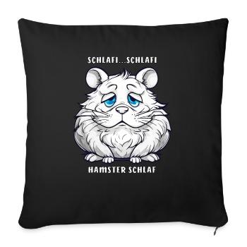 SCHLAFI SCHLAFI HAMSTER SLEEP - Sofa pillowcase 17,3'' x 17,3'' (45 x 45 cm) - black - Front