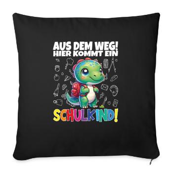 School Child 2024 School Enrollment Back to School - Sofa pillowcase 17,3'' x 17,3'' (45 x 45 cm) - black - Front